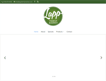 Tablet Screenshot of lappfamilymarket.com